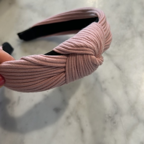 Headband Bundle (3) from Anthropologie: blush/nude, ivory leather and Pearl - Picture 3 of 4